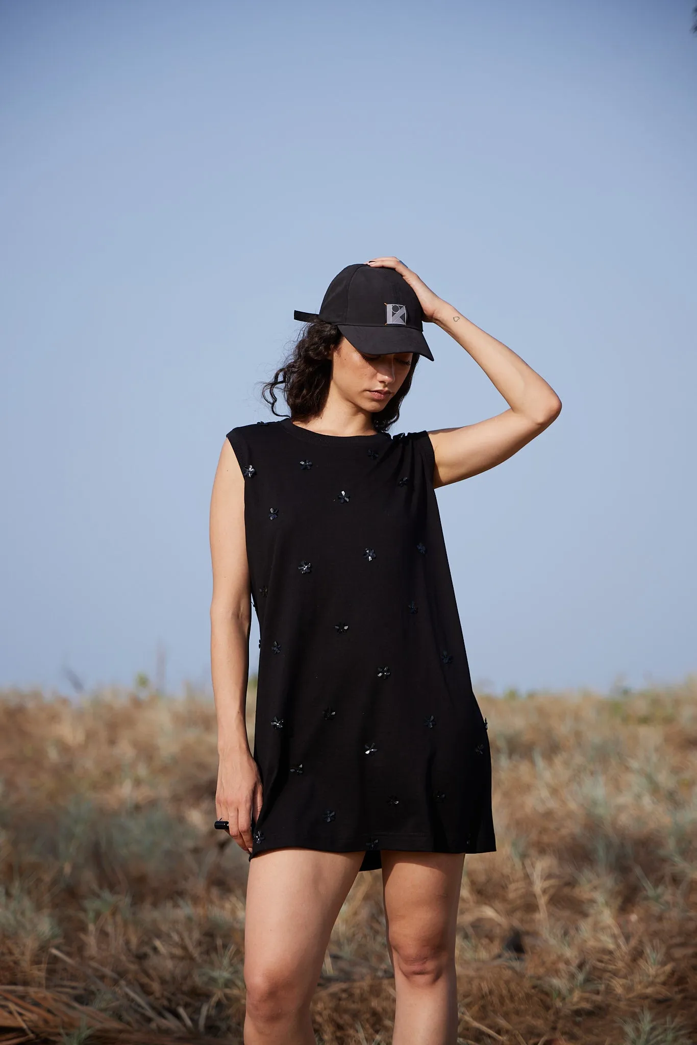 Embroidered T-shirt Dress