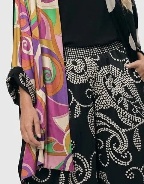 Festival Dot Open Kimono Jacket, Multi
