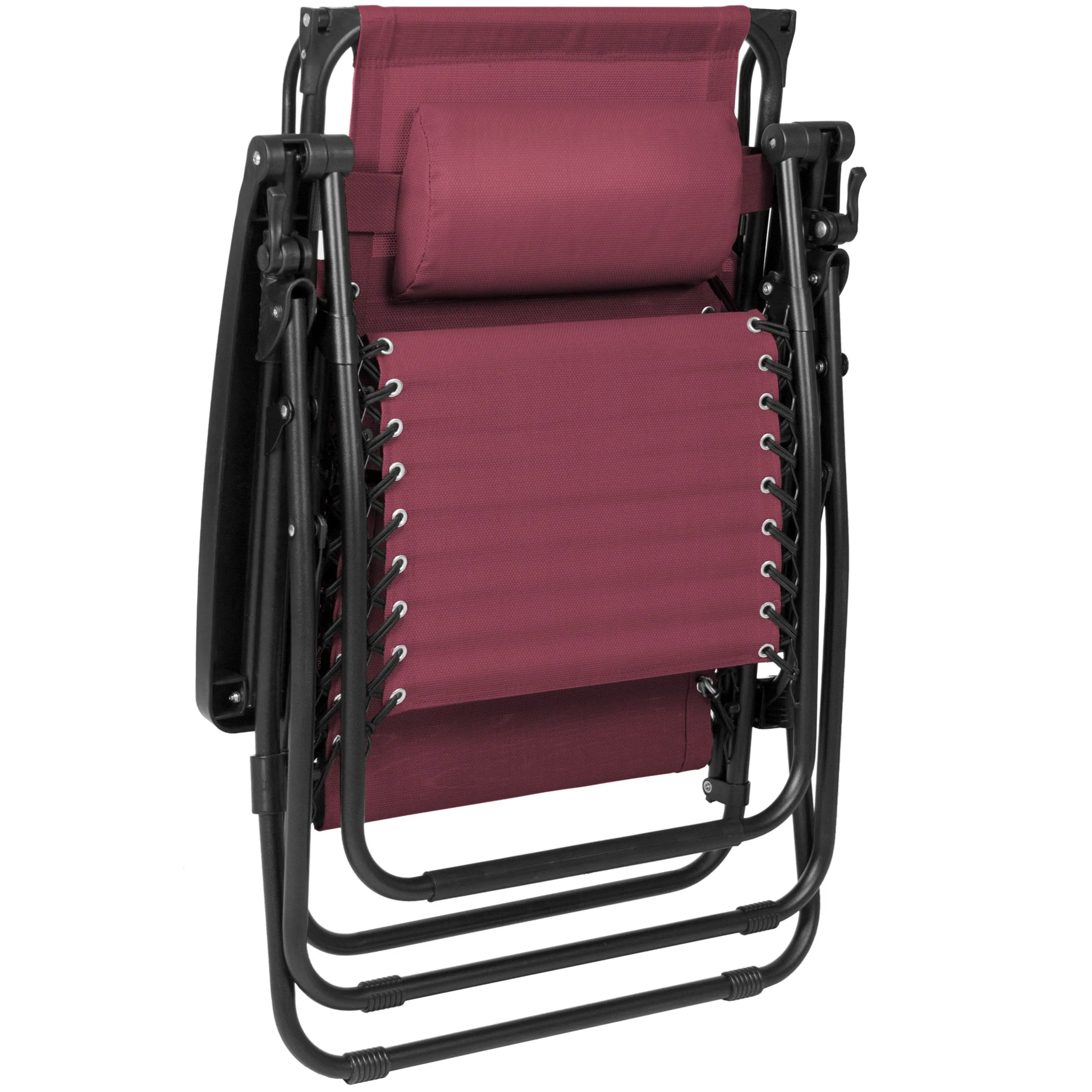Folding Zero Gravity Recliner Lounge Chair w/ Canopy, Cup Holder