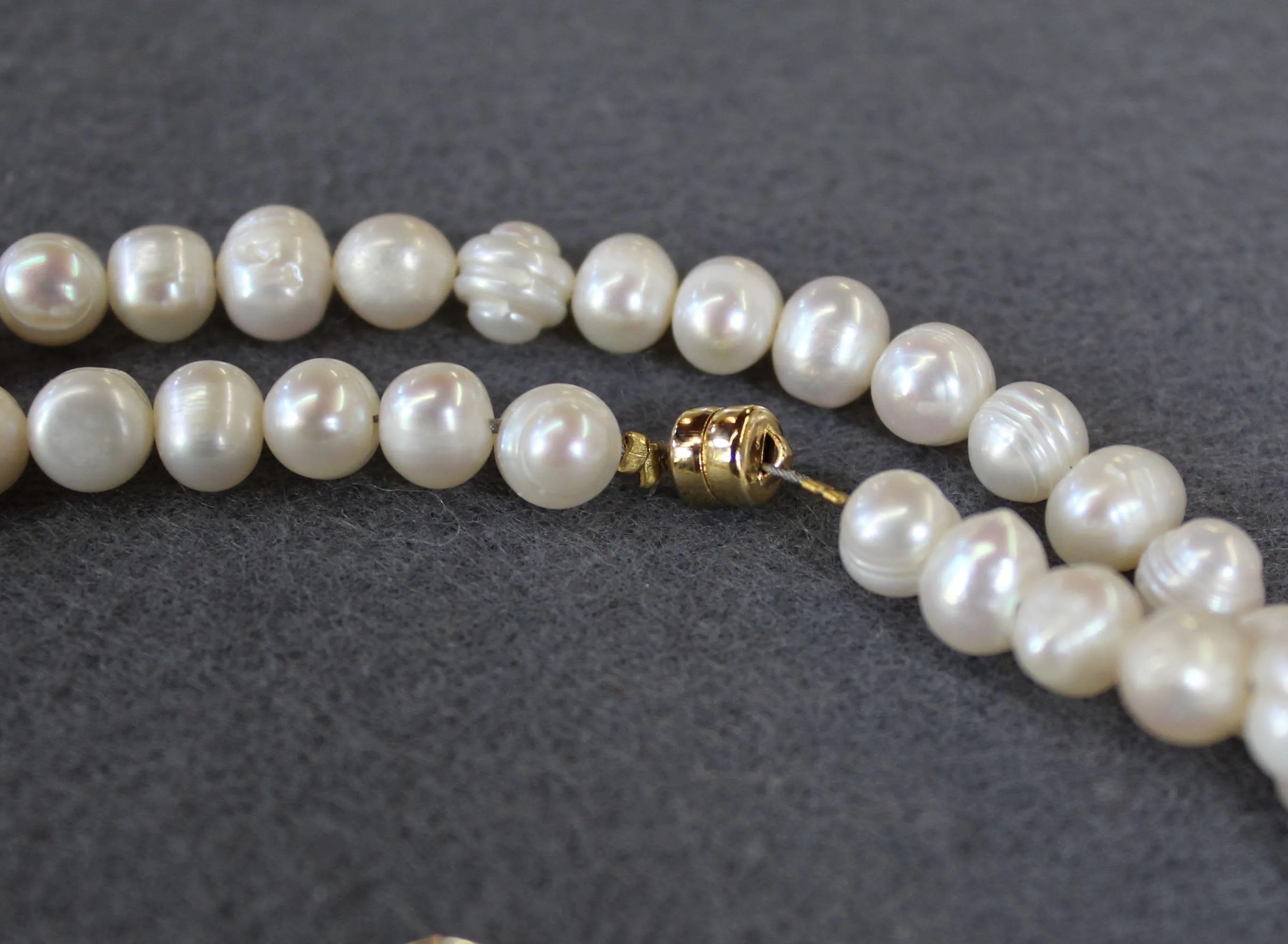Freshwater Pearl Necklace and Earrings Set - June Birthstone
