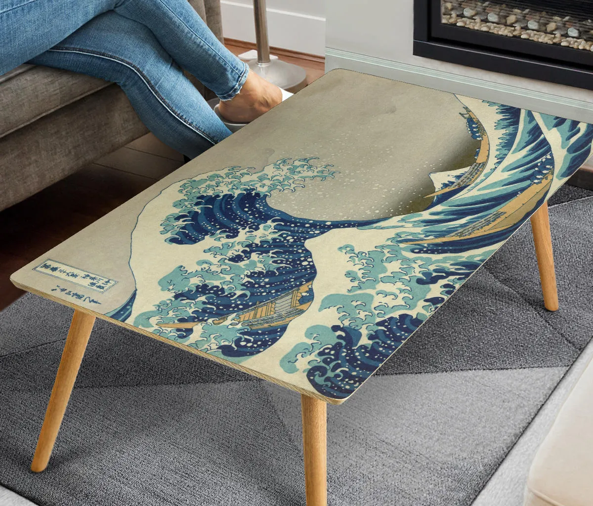 Hokusai Great Wave Coffee Table - Rectangle