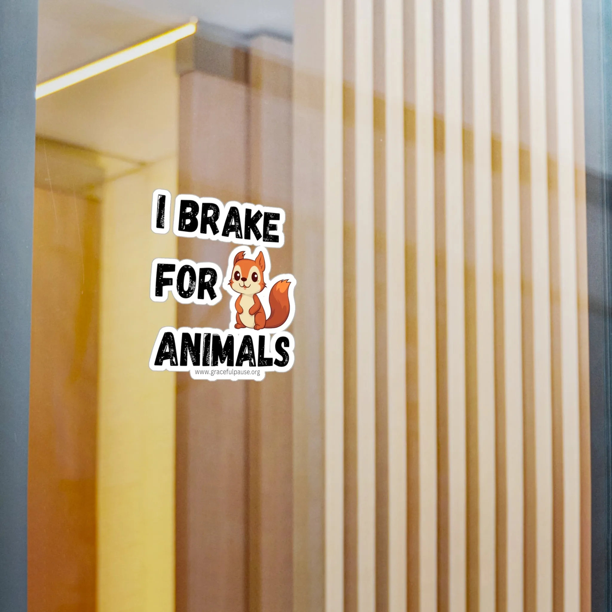 I brake for animals - Kiss-Cut Vinyl Decals