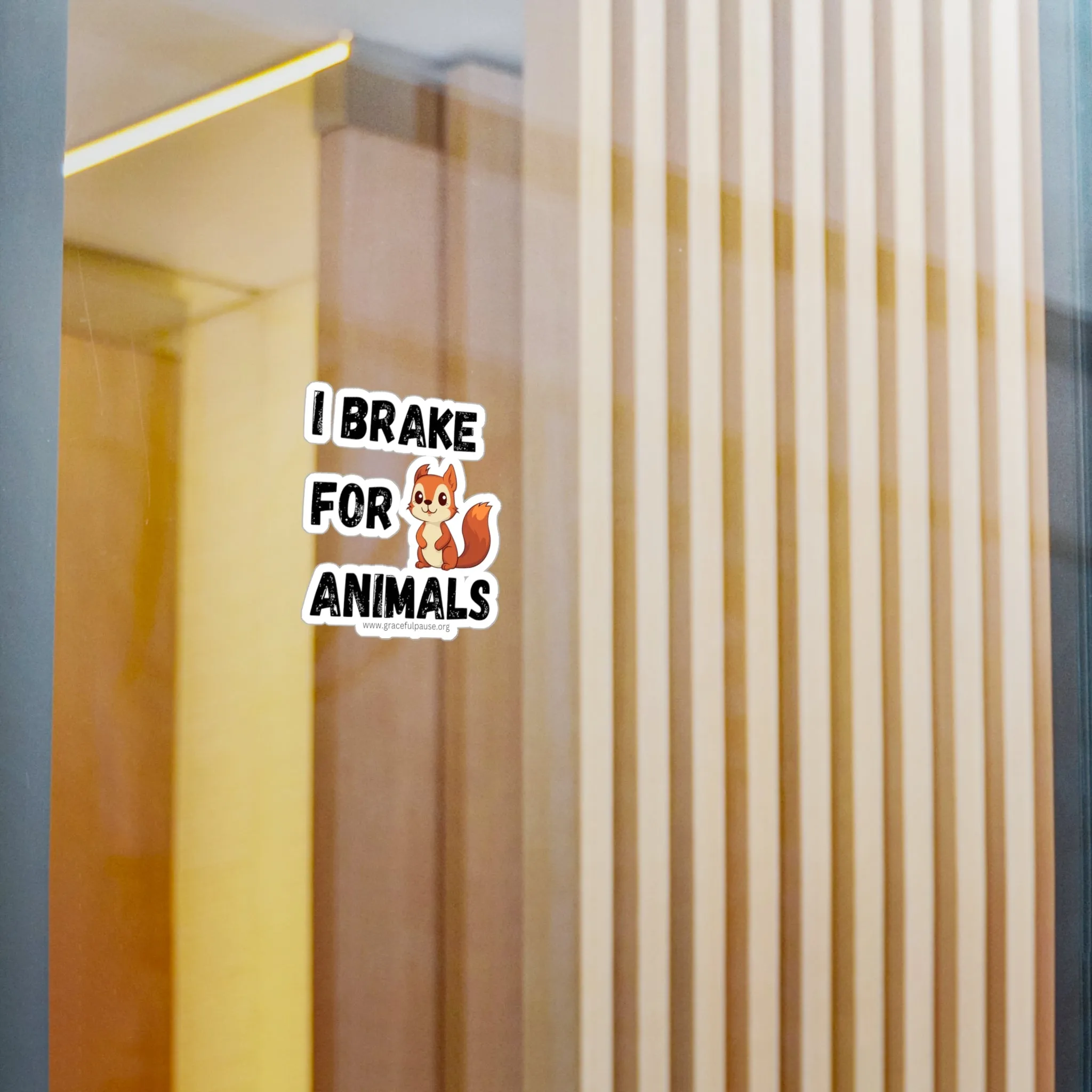 I brake for animals - Kiss-Cut Vinyl Decals
