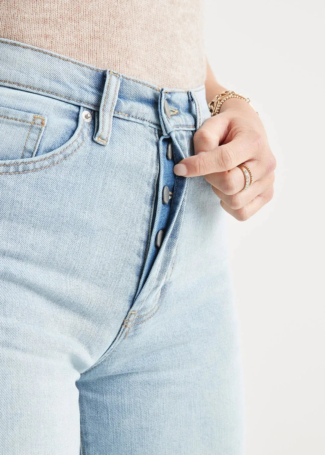 Midweight Performance Denim Wide Leg