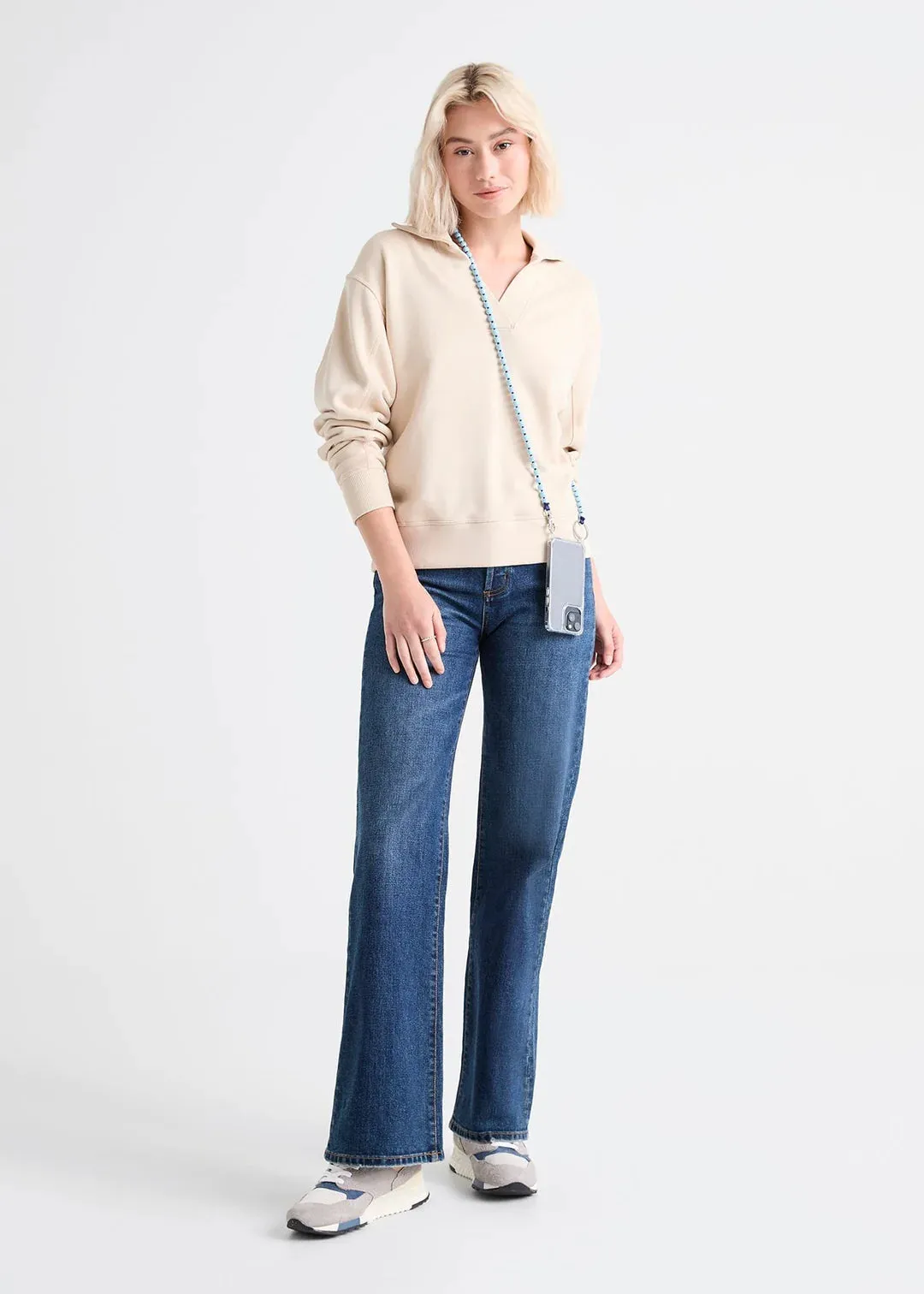 Midweight Performance Denim Wide Leg