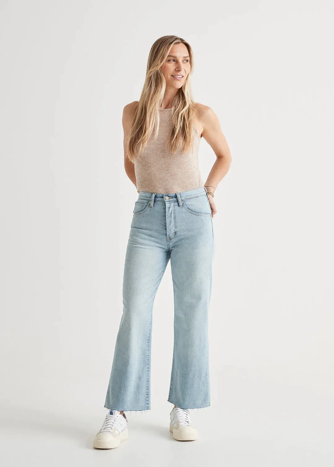 Midweight Performance Denim Wide Leg