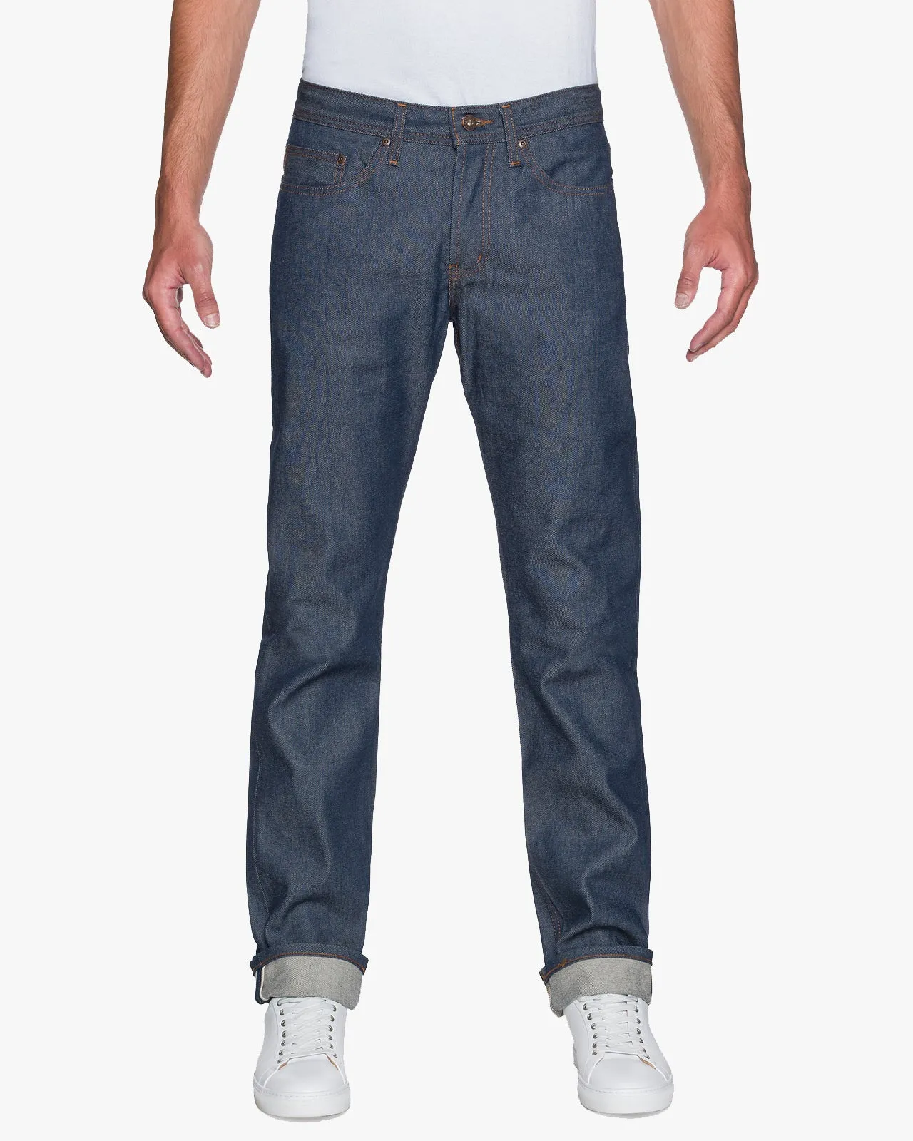 Naked & Famous Weird Guy Regular Tapered Mens Jeans - Natural Indigo Selvedge