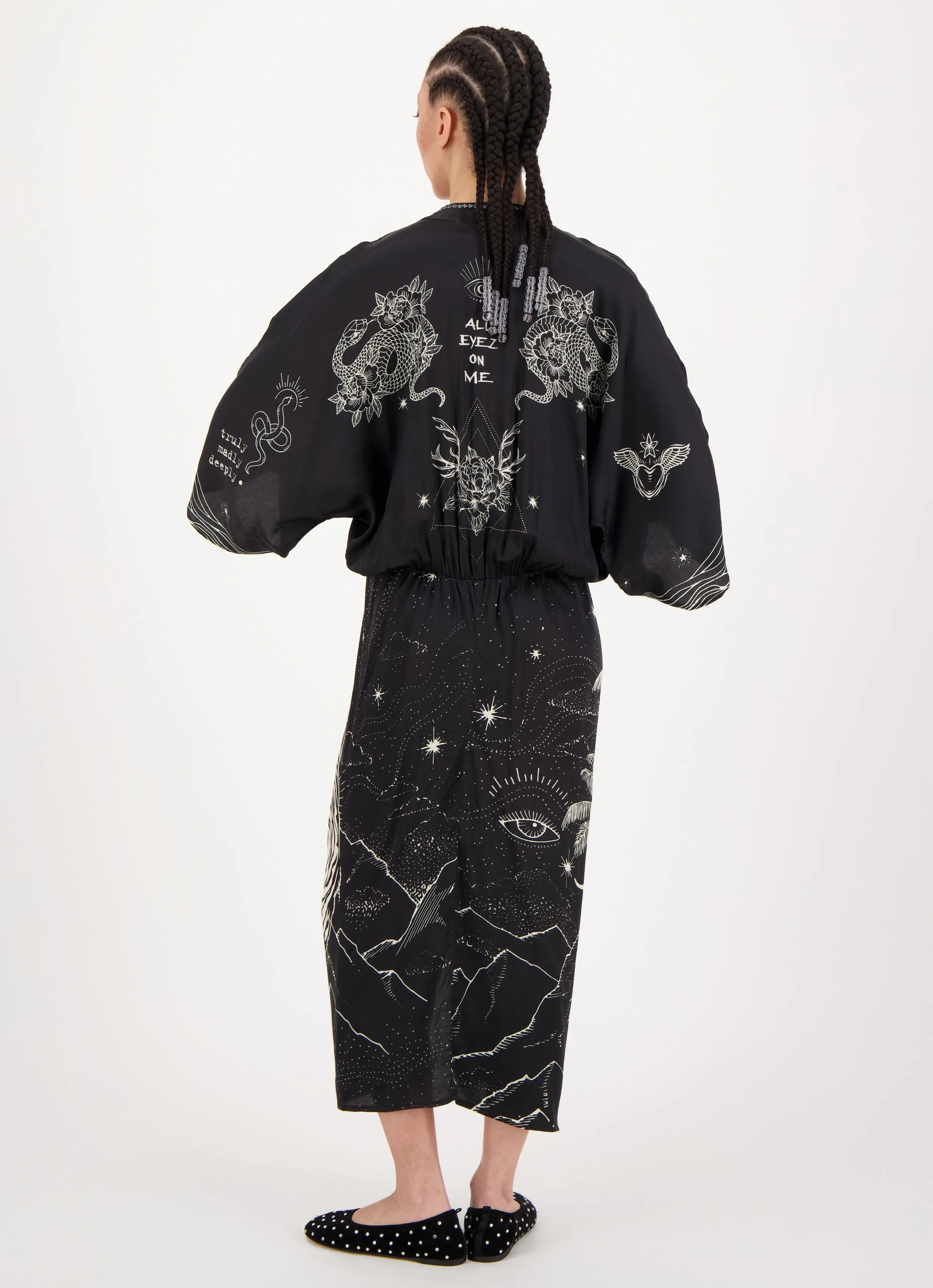 Sophia Black Magic Kimono Dress