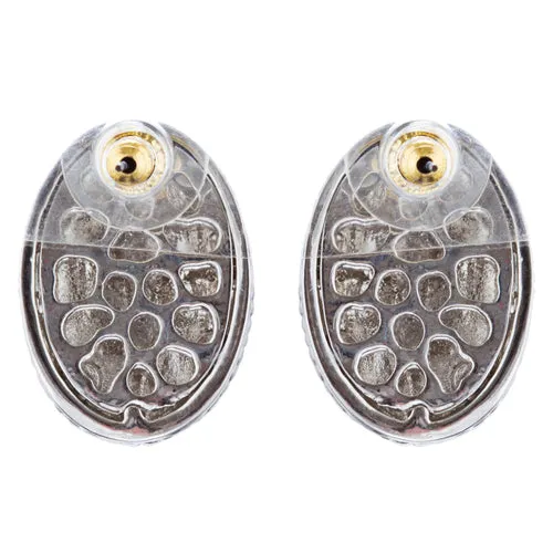 Sophisticated Classic Gorgeous Two-Tone Crystal Rhinestone Earrings E990 GDSV