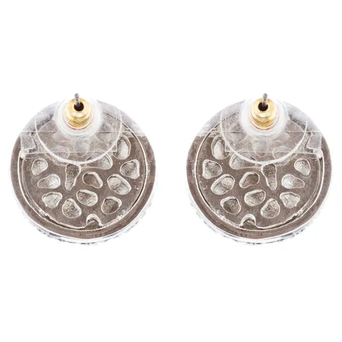 Sophisticated Classic Gorgeous Two-Tone Crystal Rhinestone Earrings E991 GDSV